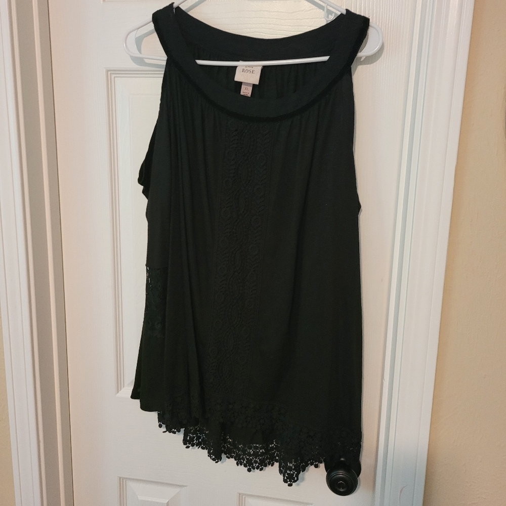 Sleeveless Black Blouse